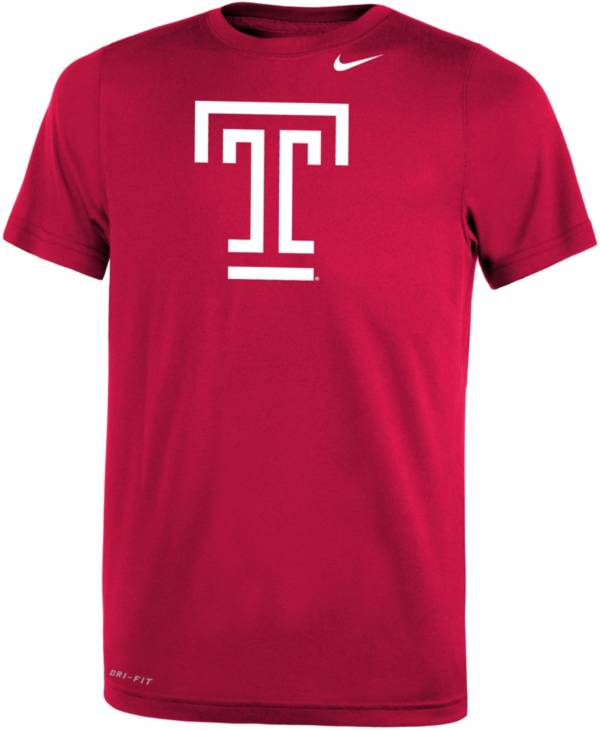 Nike Youth Temple Owls Cherry Dri-FIT Legend 2.0 T-Shirt