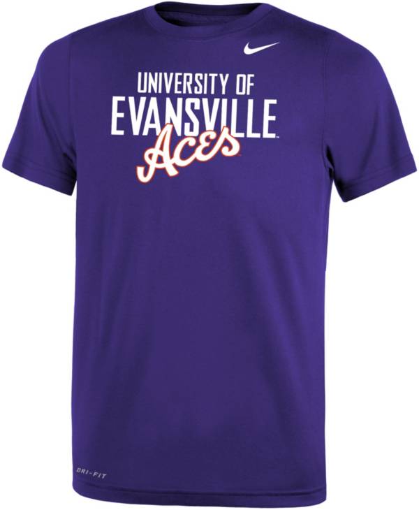 Nike Youth Evansville Purple Aces Purple Dri-FIT Legend 2.0 T-Shirt