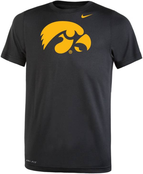 Nike Youth Iowa Hawkeyes Black Dri-FIT Legend 2.0 T-Shirt