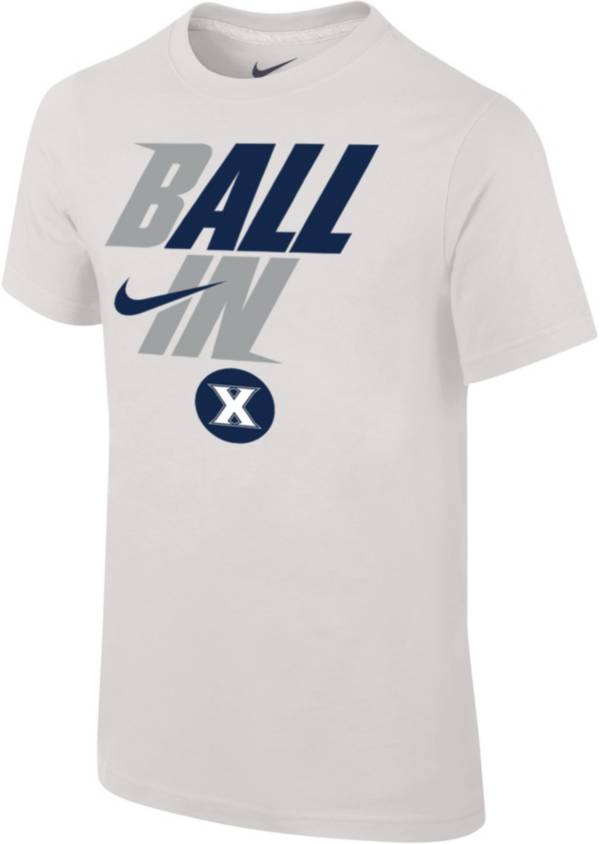Nike Youth Xavier Musketeers White 2022 Basketball BALL IN Bench T-Shirt