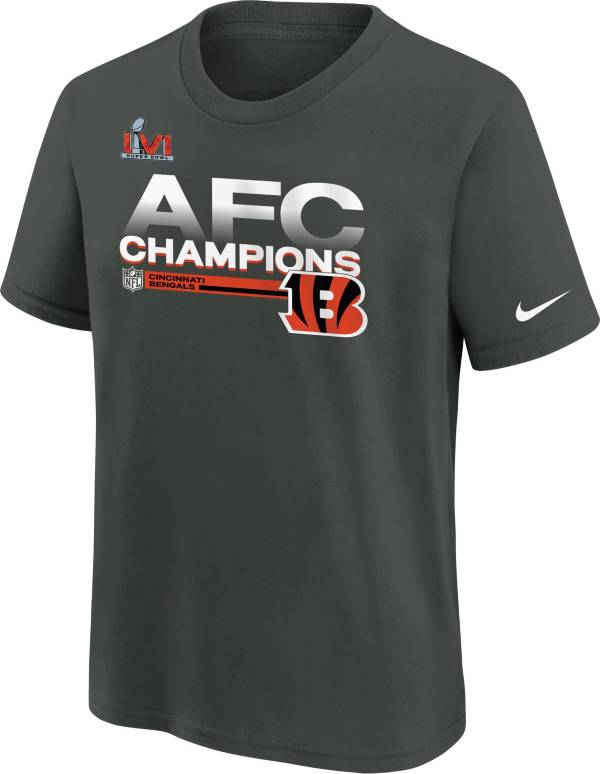 Nike Youth 2021 AFC Conference Champions Cincinnati Bengals Locker Room T-Shirt