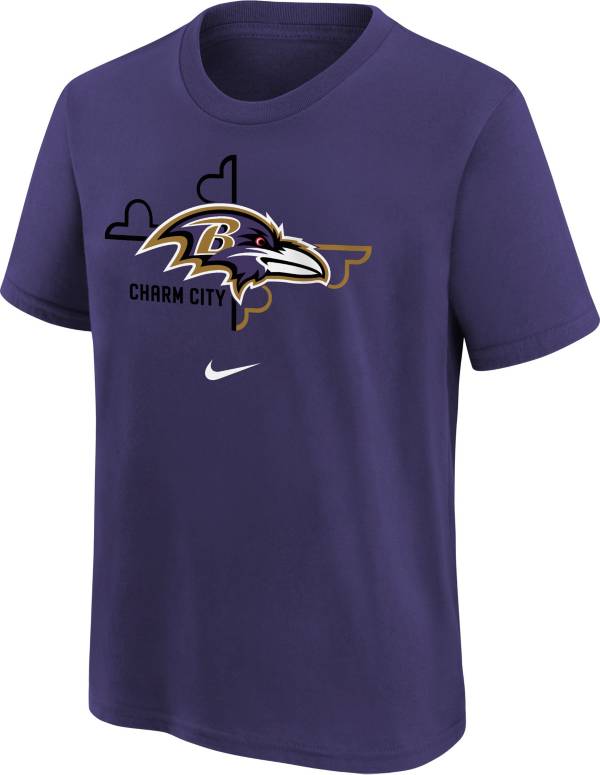 Nike Youth Baltimore Ravens Team Local Purple Cotton T-Shirt product image