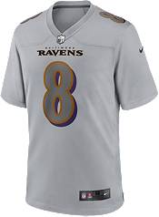 Nike Men's Baltimore Ravens Lamar Jackson #8 Atmosphere Grey Game Jersey product image