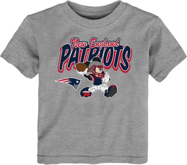 NFL Team Apparel Toddler New England Patriots Disney Playmaker Grey T-Shirt product image
