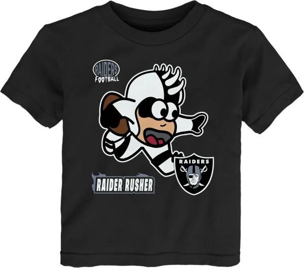 NFL Team Apparel Toddler Las Vegas Raiders Sizzle Mascot Black T-Shirt product image