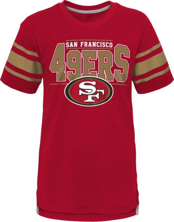 NFL Team Apparel Youth San Francisco 49ers Huddle Up Red T-Shirt product image