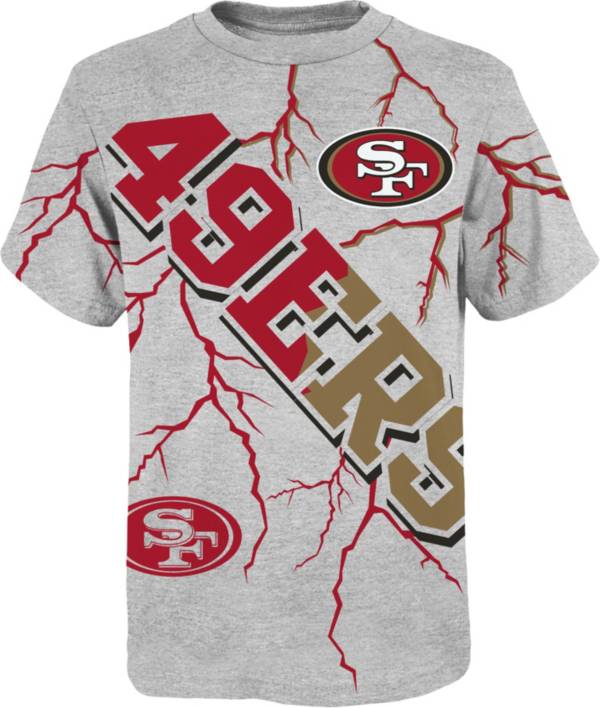 NFL Team Apparel Youth San Francisco 49ers Highlights Grey T-Shirt product image