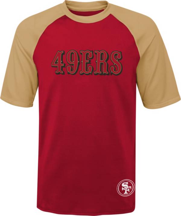 NFL Team Apparel Youth San Francisco 49ers Rash Guard Red T-Shirt