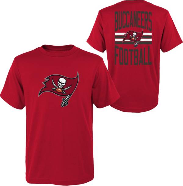 NFL Team Apparel Youth Tampa Bay Buccaneers Slogan Back Red T-Shirt