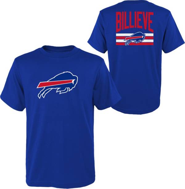 NFL Team Apparel Youth Buffalo Bills Slogan Back Royal T-Shirt