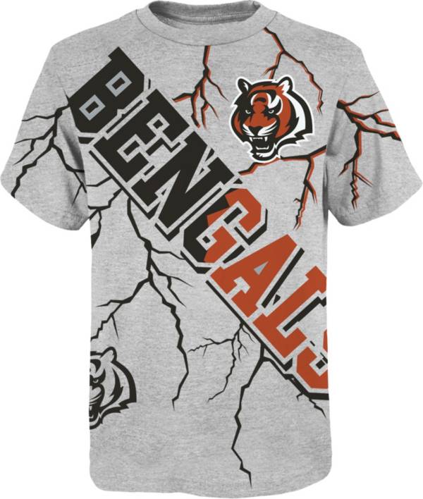 NFL Team Apparel Youth Cincinnati Bengals Highlights Grey T-Shirt product image