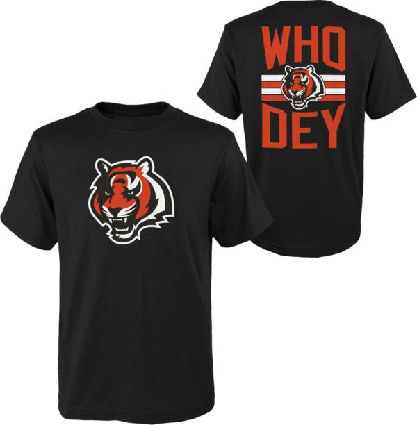 NFL Team Apparel Youth Cincinnati Bengals Slogan Back Black T-Shirt