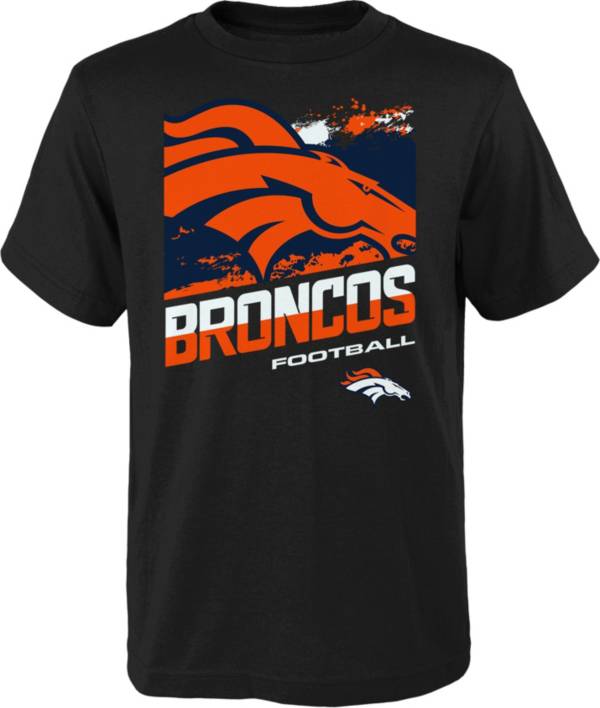 NFL Team Apparel Youth Denver Broncos Rowdy Black T-Shirt product image