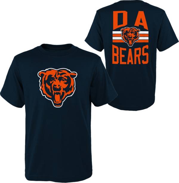 NFL Team Apparel Youth Chicago Bears Slogan Back Navy T-Shirt