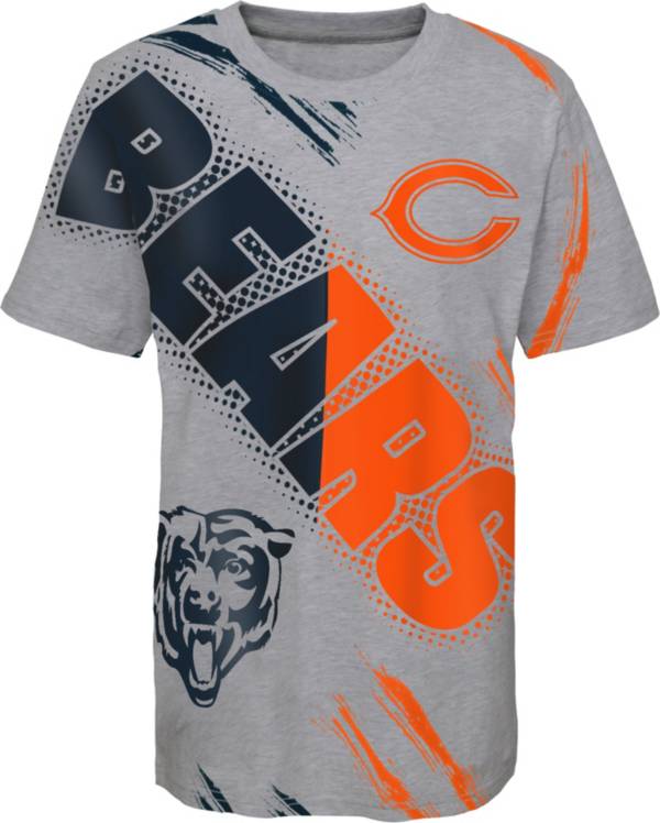 NFL Team Apparel Youth Chicago Bears Overload Grey T-Shirt