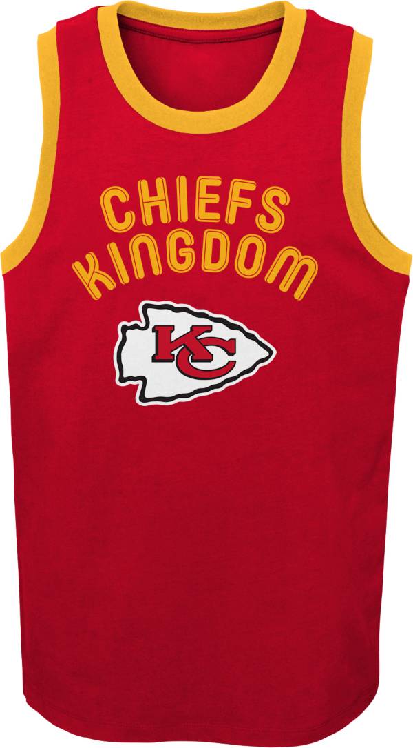 NFL Team Apparel Youth Kansas City Chiefs Striker Red Tank Top