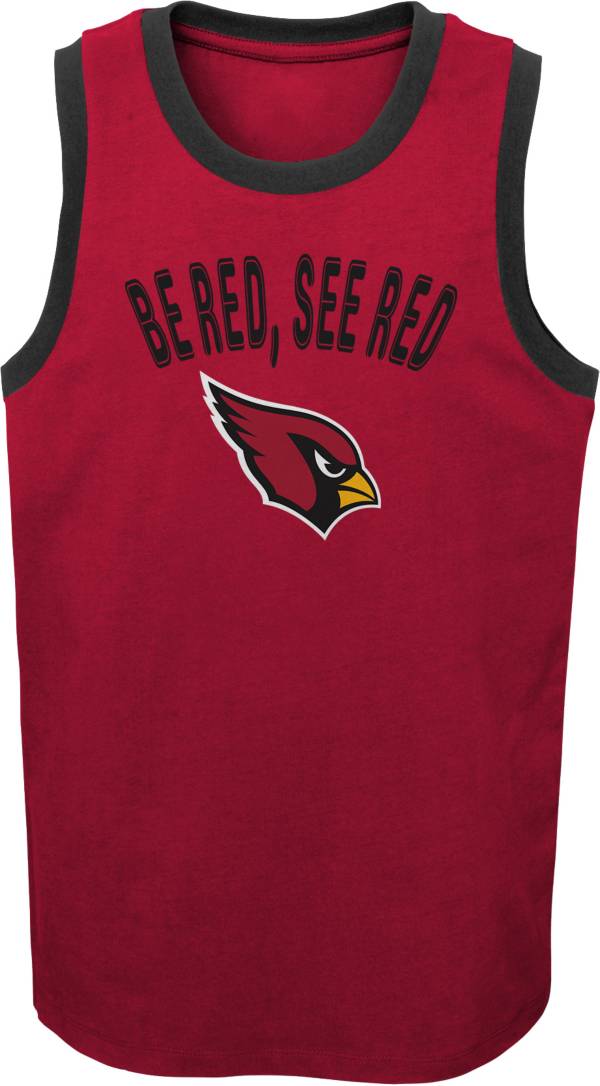 NFL Team Apparel Youth Arizona Cardinals Striker Red Tank Top