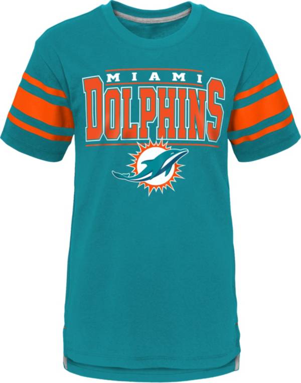 NFL Team Apparel Youth Miami Dolphins Huddle Up Aqua T-Shirt product image