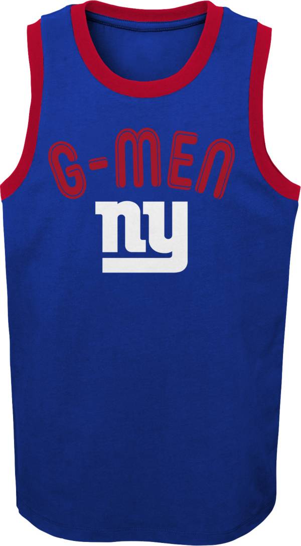 NFL Team Apparel Youth New York Giants Striker Royal Tank Top