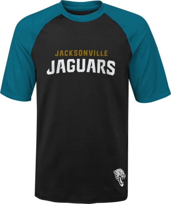 NFL Team Apparel Youth Jacksonville Jaguars Rash Guard Black T-Shirt