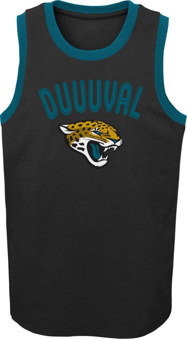 NFL Team Apparel Youth Jacksonville Jaguars Striker Black Tank Top