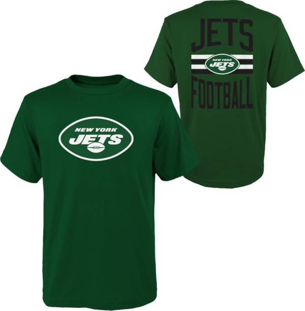 NFL Team Apparel Youth New York Jets Slogan Back Green T-Shirt