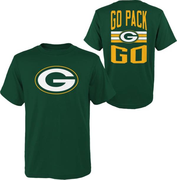 NFL Team Apparel Youth Green Bay Packers Slogan Back Hunter T-Shirt