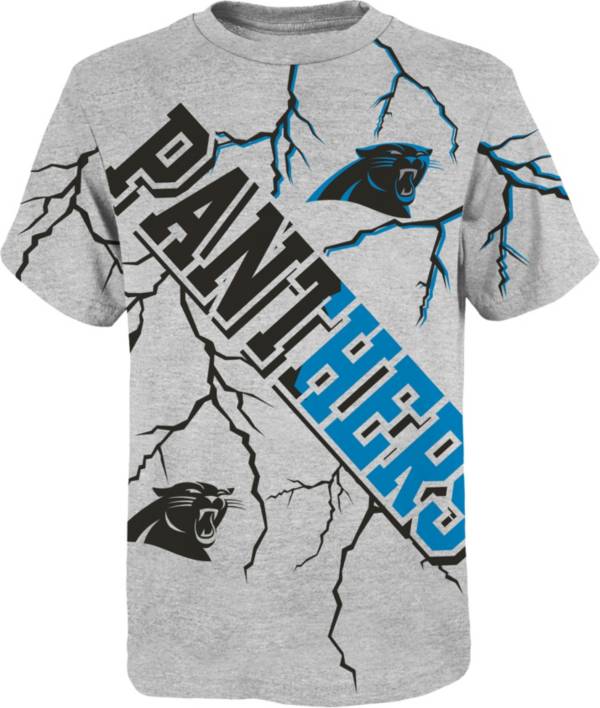 NFL Team Apparel Youth Carolina Panthers Highlights Grey T-Shirt product image