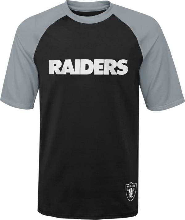 NFL Team Apparel Youth Las Vegas Raiders Rash Guard Black T-Shirt