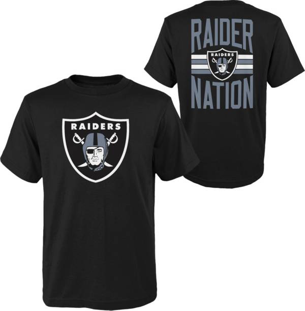 NFL Team Apparel Youth Las Vegas Raiders Slogan Back Black T-Shirt product image