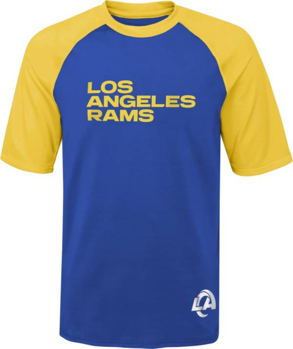 NFL Team Apparel Youth Los Angeles Rams Rash Guard Royal T-Shirt