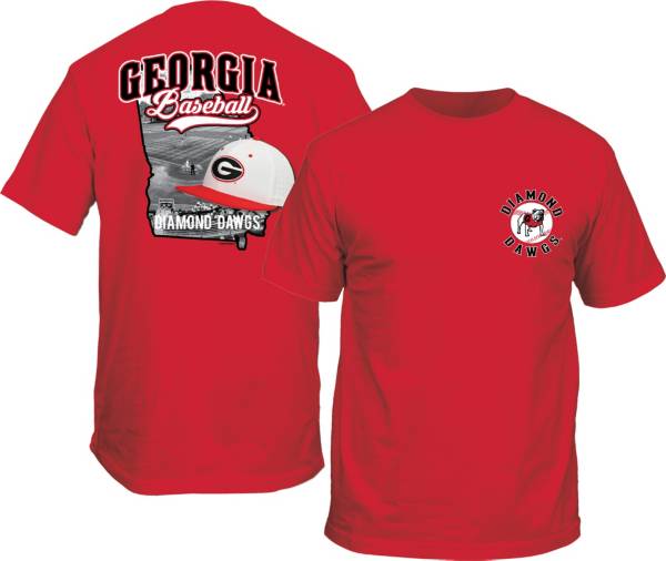 New World Graphics Men's Georgia Bulldogs Red Diamond Dawgs T-Shirt