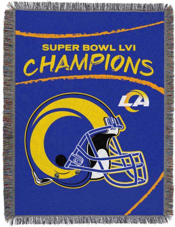 TheNorthwest 2021 Super Bowl LVI Champions Los Angeles Rams Woven Tapestry Throw Blanket