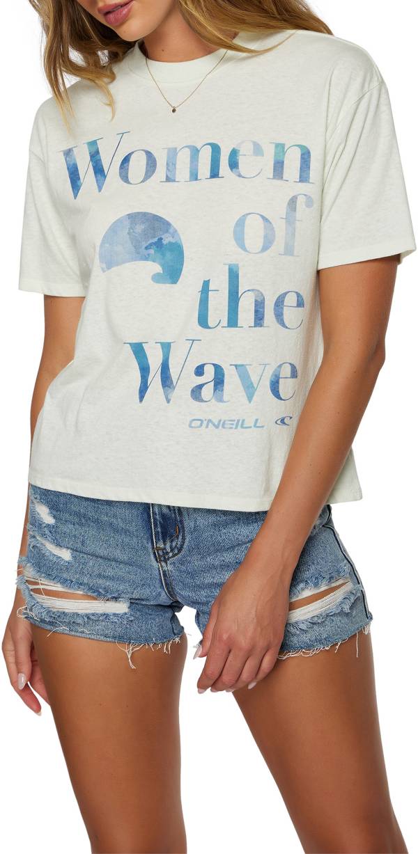 O'Neill Women's Women of the Wave Ocean Blue Short Sleeve T-Shirt