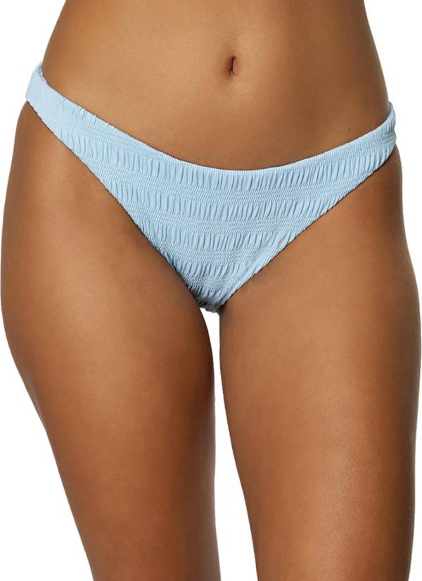 O'Neill Women's Saltwater Solids Textured Flamenco Cheeky Bikini Bottoms