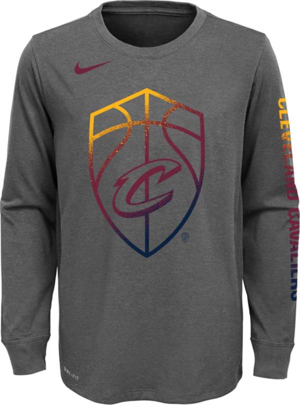 Nike Youth Cleveland Cavaliers Grey Long Sleeve Shirt