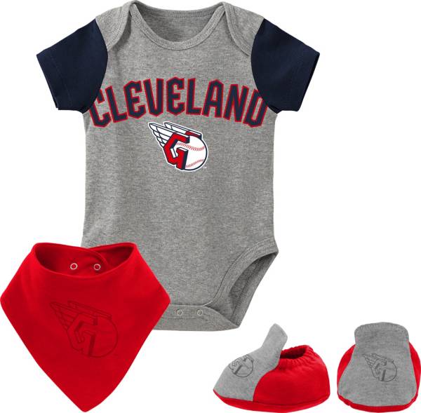 MLB Infant Cleveland Guardians 3-Piece Bib & Bootie Set