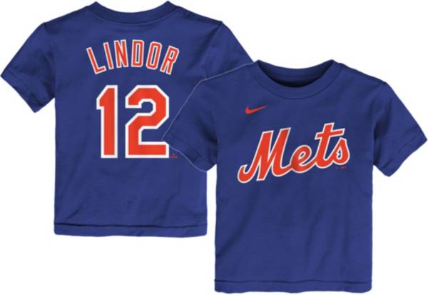 Outerstuff Toddler New York Mets Francisco Lindor #12 Blue T-Shirt