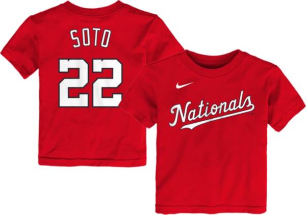 MLB Team Apparel Toddler Washington Nationals Juan Soto #22 Red T-Shirt