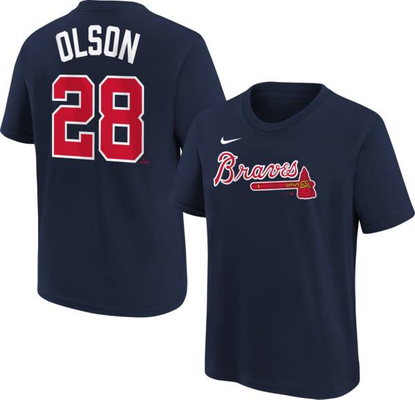 MLB Team Apparel Youth Atlanta Braves Matt Olson #28 Navy T-Shirt product image