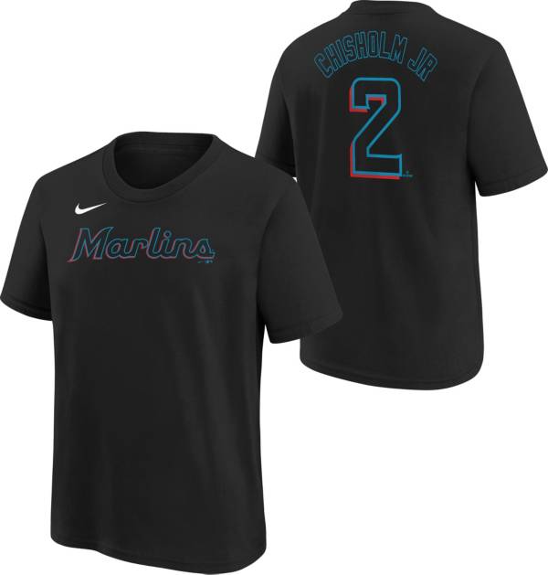 Nike Youth Miami Marlins Jazz Chisholm #2 Black T-Shirt
