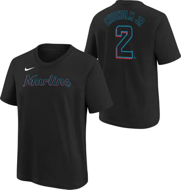Nike Youth Miami Marlins Jazz Chisholm #2 Black T-Shirt product image