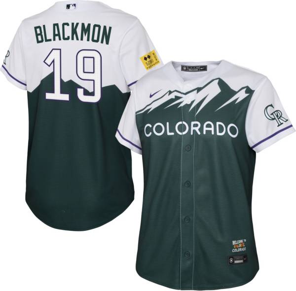 Nike Youth Colorado Rockies Charlie Blackmon #19 2022 City Connect Cool Base Jersey