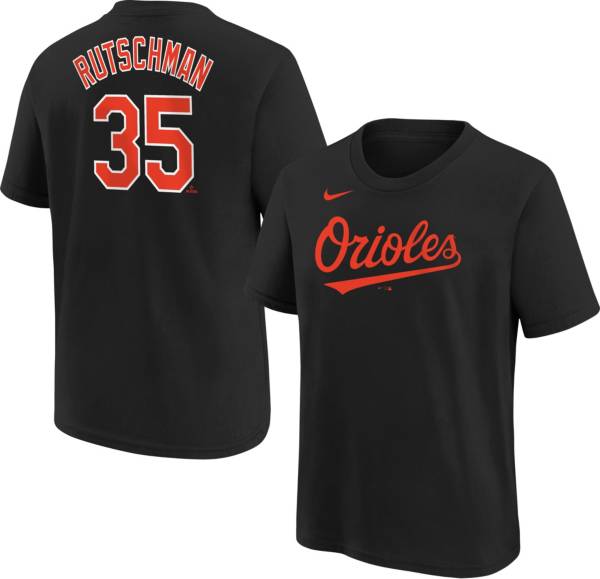 MLB Team Apparel Youth Baltimore Orioles Adley Rutschman 35 Black T