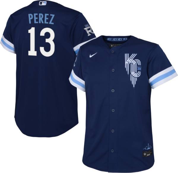 Nike Youth Kansas City Royals Salvador Pérez #13 2022 City Connect Cool Base Jersey