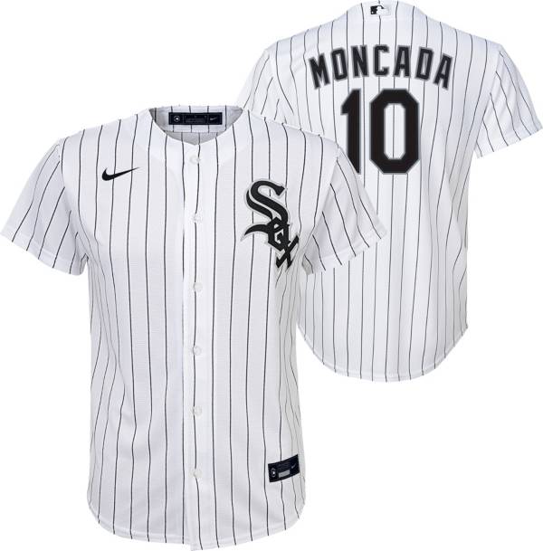 Nike Youth Chicago White Sox Yoan Moncada #10 White Replica Baseball Jersey