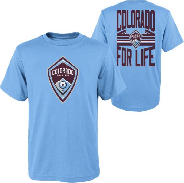 MLS Youth Colorado Rapids Slogan Blue T-Shirt