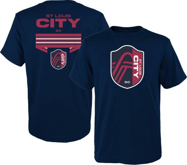 MLS Youth St. Louis City SC Slogan Navy T-Shirt