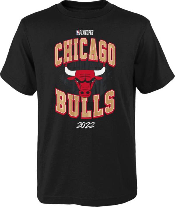 Outerstuff Youth Chicago Bulls Black 2022 NBA Playoffs Hype T-Shirt