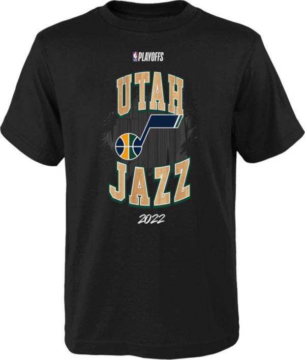 Outerstuff Youth Utah Jazz Black 2022 NBA Playoffs Hype T-Shirt
